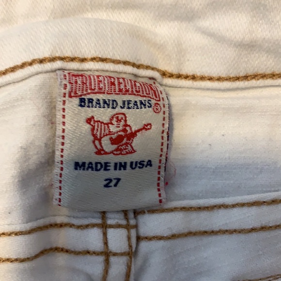 True Religion White Jean Shorts - Picture 3 of 4